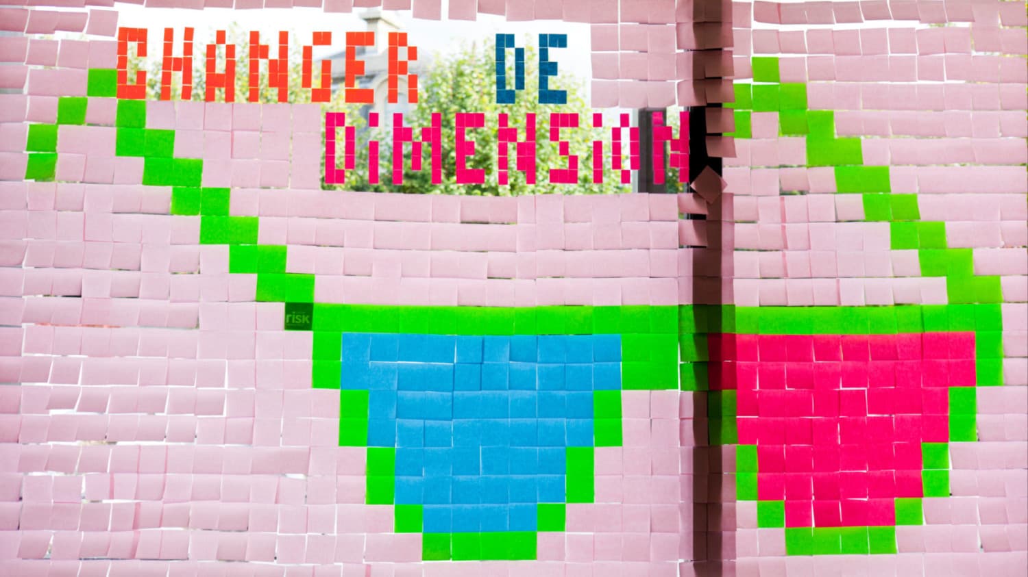 Team building atelier Post-it art animation création artistique