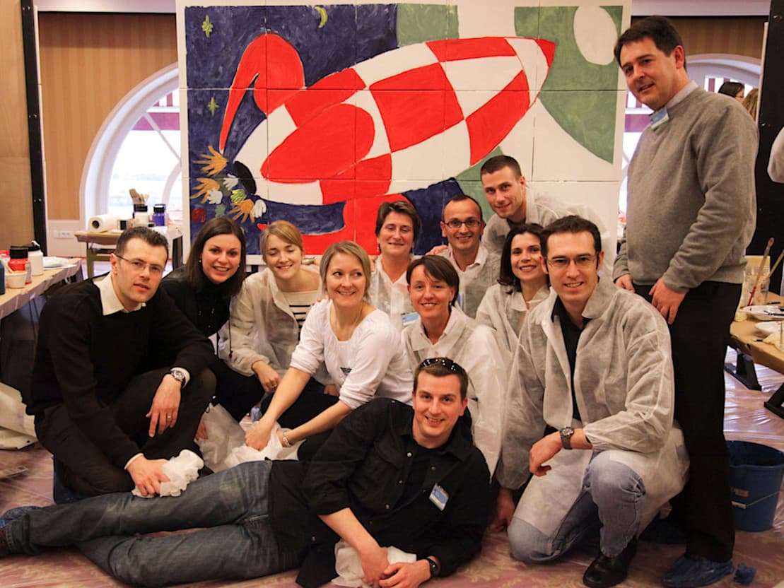 team building peinture atelier animation création artistique entreprise séminaire